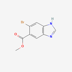 molecular formula C9H7BrN2O2 B13932372 methyl 5-bromo-1H-benzo[d]imidazole-6-carboxylate 