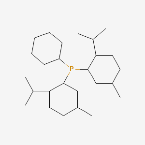 molecular formula C26H49P B13932381 Cyclohexyl-bis(5-methyl-2-propan-2-ylcyclohexyl)phosphane CAS No. 61142-16-3