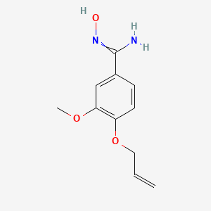 molecular formula C11H14N2O3 B13932386 4-Allyloxy-N-hydroxy-3-methoxy-benzamidine 