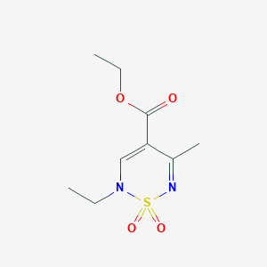 ethyl 2-ethyl-5-methyl-2H-1,2,6-thiadiazine-4-carboxylate 1,1-dioxide