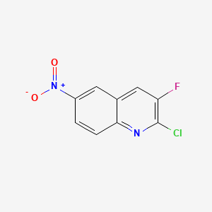 molecular formula C9H4ClFN2O2 B13932425 2-Chloro-3-fluoro-6-nitroquinoline 