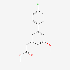 molecular formula C16H15ClO3 B13932429 3-Biphenylacetic acid, 4'-chloro-5-methoxy-, methyl ester CAS No. 53183-84-9