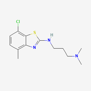 molecular formula C13H18ClN3S B1393247 N1-(7-氯-4-甲基苯并[d]噻唑-2-基)-N3,N3-二甲基丙烷-1,3-二胺 CAS No. 1251614-57-9