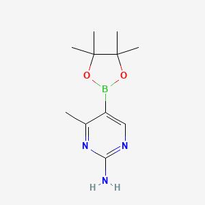 molecular formula C11H18BN3O2 B1393252 4-Methyl-5-(4,4,5,5-tetramethyl-1,3,2-dioxaborolan-2-YL)pyrimidin-2-amine CAS No. 944401-55-2