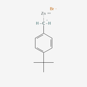 molecular formula C11H15BrZn B13932556 4-Tert-butylbenzylzinc bromide 