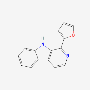 molecular formula C15H10N2O B13932561 9H-Pyrido(3,4-b)indole, 1-(2-furyl)- CAS No. 50892-81-4