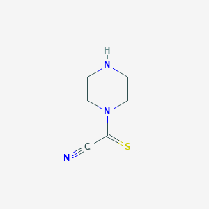 molecular formula C6H9N3S B13932565 1-(Cyanothioxomethyl)-piperazine CAS No. 60308-69-2