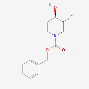 molecular formula C13H16FNO3 B1393257 苄基(3R,4R)-3-氟-4-羟基哌啶-1-甲酸酯 CAS No. 913574-96-6