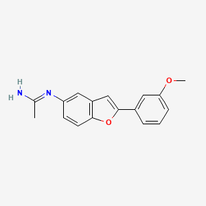 molecular formula C17H16N2O2 B13932571 n-[2-(3-Methoxyphenyl)benzofuran-5-yl]acetamidine 