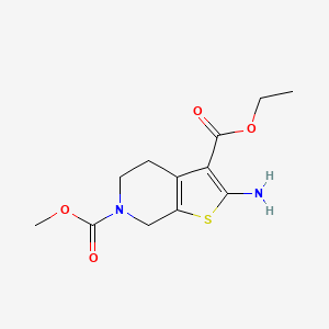 molecular formula C12H16N2O4S B1393258 3-ethyl 6-methyl 2-amino-4,7-dihydrothieno[2,3-c]pyridine-3,6(5H)-dicarboxylate CAS No. 1251687-35-0