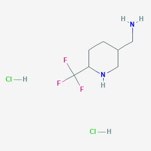molecular formula C11H20N2O2 B1393263 5-(Aminomethyl)-2-(trifluoromethyl)piperidine Dihydrochloride CAS No. 1385694-80-3