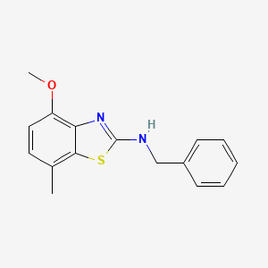 molecular formula C16H16N2OS B1393264 N-benzyl-4-methoxy-7-methyl-1,3-benzothiazol-2-amine CAS No. 1251614-64-8