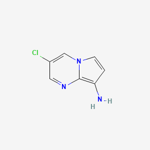 molecular formula C7H6ClN3 B13932657 3-Chloropyrrolo[1,2-a]pyrimidin-8-amine 