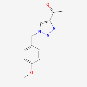 molecular formula C12H13N3O2 B1393267 1-{1-[(4-methoxyphenyl)methyl]-1H-1,2,3-triazol-4-yl}ethan-1-one CAS No. 88860-93-9