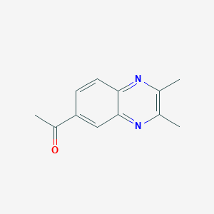 molecular formula C12H12N2O B13932677 1-(2,3-Dimethyl-6-quinoxalinyl)ethanone 