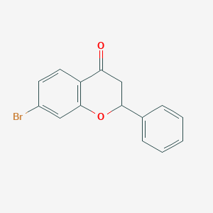 molecular formula C15H11BrO2 B13932692 7-Bromo-2-phenyl-chroman-4-one 