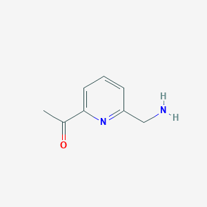 molecular formula C8H10N2O B13932702 1-(6-(Aminomethyl)pyridin-2-yl)ethanone 