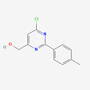 molecular formula C12H11ClN2O B13932703 (6-Chloro-2-p-tolylpyrimidin-4-yl)methanol 