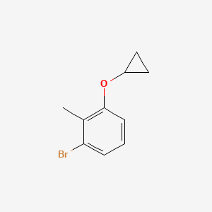 molecular formula C10H11BrO B13932722 1-Bromo-3-cyclopropoxy-2-methylbenzene 