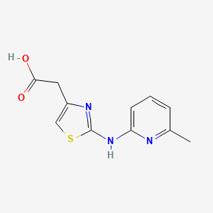 molecular formula C11H11N3O2S B1393273 {2-[(6-Methylpyridin-2-yl)amino]-1,3-thiazol-4-yl}acetic acid CAS No. 1283109-29-4