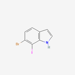 molecular formula C8H5BrIN B13932735 6-Bromo-7-iodo-1H-indole CAS No. 115666-48-3