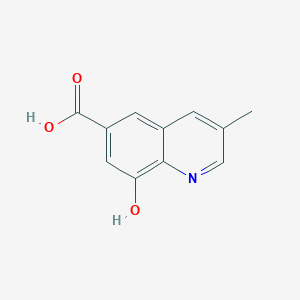 molecular formula C11H9NO3 B13932743 8-Hydroxy-3-methylquinoline-6-carboxylic acid 