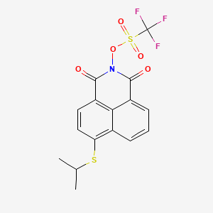 molecular formula C16H12F3NO5S2 B13932767 6-(isopropylthio)-1,3-dioxo-1H-benzo[de]isoquinolin-2(3H)-yl 