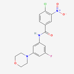 molecular formula C17H15ClFN3O4 B13932788 4-Chloro-3-nitro-n-(3-fluoro-5-morpholinophenyl)benzamide CAS No. 258864-19-6