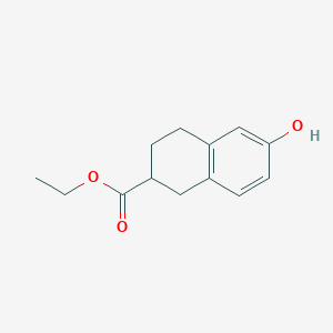 molecular formula C13H16O3 B13932791 Ethyl 6-hydroxy-1,2,3,4-tetrahydronaphthalene-2-carboxylate CAS No. 101637-69-8