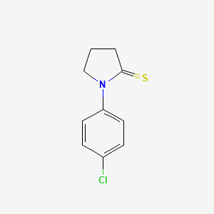 molecular formula C10H10ClNS B13932797 1-(4-Chlorophenyl)pyrrolidine-2-thione 