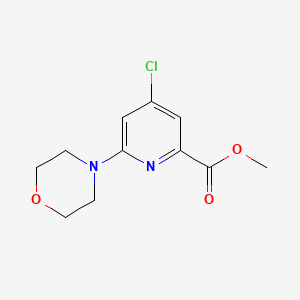 molecular formula C11H13ClN2O3 B13932814 Methyl 4-chloro-6-morpholinopicolinate 