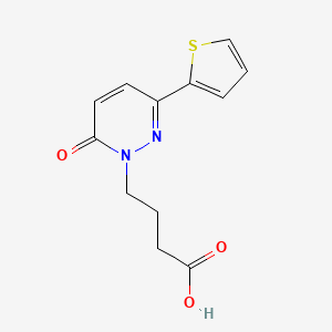 molecular formula C12H12N2O3S B1393282 4-[6-oxo-3-(2-thienyl)pyridazin-1(6H)-yl]butanoic acid CAS No. 1283109-22-7