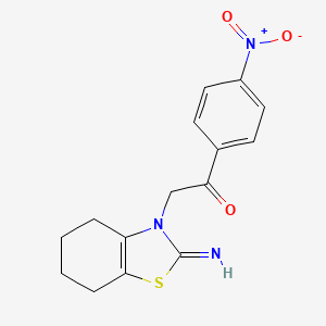 molecular formula C15H15N3O3S B13932830 p-nitro-Pifithrin-alpha parent CAS No. 760937-54-0