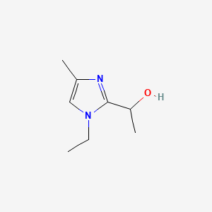 molecular formula C8H14N2O B13932846 1-(1-Ethyl-4-methyl-1H-imidazol-2-yl)ethan-1-ol 