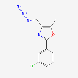 molecular formula C11H9ClN4O B1393285 4-(Azidomethyl)-2-(3-chlorophenyl)-5-methyl-1,3-oxazole CAS No. 1325306-29-3