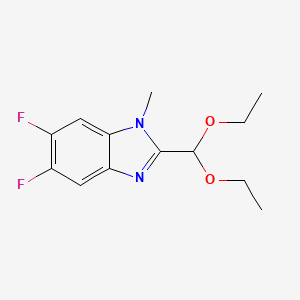 molecular formula C13H16F2N2O2 B1393290 2-(diethoxymethyl)-5,6-difluoro-1-methyl-1H-benzo[d]imidazole CAS No. 958863-37-1