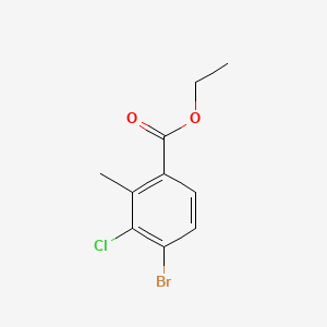 molecular formula C10H10BrClO2 B13932905 Ethyl 4-bromo-3-chloro-2-methylbenzoate 