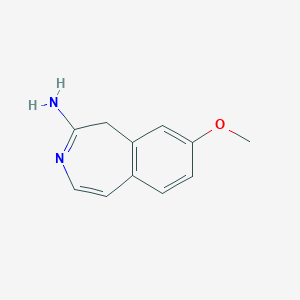 molecular formula C11H12N2O B13932921 8-Methoxy-1H-3-benzazepin-2-amine CAS No. 93270-47-4