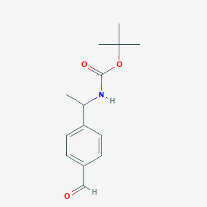 molecular formula C14H19NO3 B13932929 Tert-butyl (1-(4-formylphenyl)ethyl)carbamate 