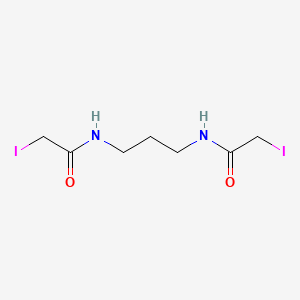 molecular formula C7H12I2N2O2 B13932972 Acetamide, N,N'-trimethylenebis(iodo- CAS No. 57355-26-7