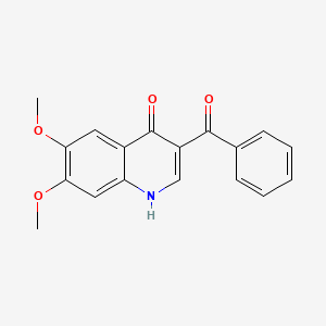 molecular formula C18H15NO4 B1393299 3-苯甲酰-6,7-二甲氧基-1,4-二氢喹啉-4-酮 CAS No. 1325303-43-2