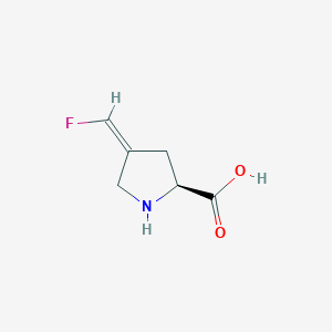 molecular formula C6H8FNO2 B139330 L-Proline, 4-(fluoromethylene)-, (Z)-(9CI) CAS No. 138958-02-8