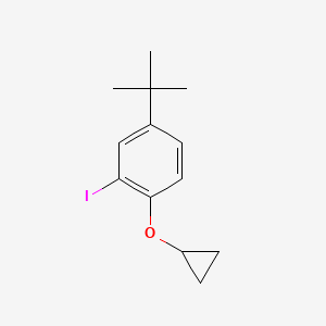 molecular formula C13H17IO B13933007 4-Tert-butyl-1-cyclopropoxy-2-iodobenzene 