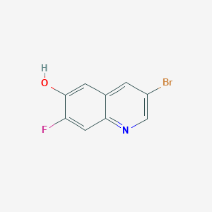 molecular formula C9H5BrFNO B13933020 3-Bromo-7-fluoro-6-hydroxyquinoline 