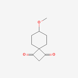 molecular formula C10H14O3 B13933053 Spiro[3.5]nonane-1,3-dione, 7-methoxy- 