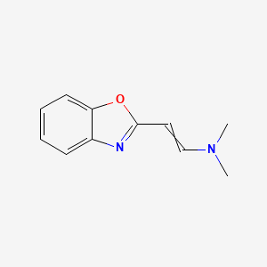 molecular formula C11H12N2O B13933055 2-(1,3-benzoxazol-2-yl)-N,N-dimethylethenamine 