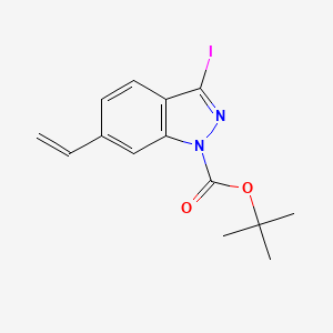 molecular formula C14H15IN2O2 B13933078 tert-Butyl 3-iodo-6-vinyl-1H-indazole-1-carboxylate 