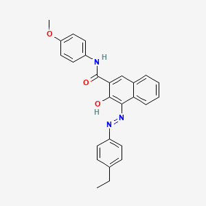 molecular formula C26H23N3O3 B13933091 2-Naphthalenecarboxamide, 4-[(4-ethylphenyl)azo]-3-hydroxy-N-(4-methoxyphenyl)- CAS No. 61050-41-7