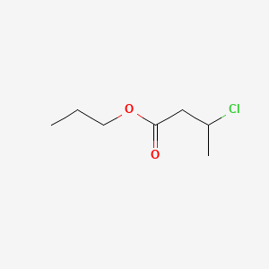 molecular formula C7H13ClO2 B13933092 Propyl 3-chlorobutanoate CAS No. 62108-72-9