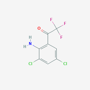 molecular formula C8H4Cl2F3NO B13933137 alpha,alpha,alpha-Trifluoro-2'-amino-3',5'-dichloroacetophenone 